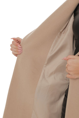 Arden Classic Wraparound Overcoat in Latte