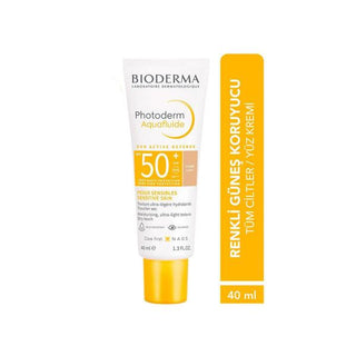 Bioderma Photoderm Aquafluide Light Sunscreen Cream SPF50+ - Lightweight, Non-Greasy, Color-Evening Protection for Sensitive Skin - Glamourous Grace