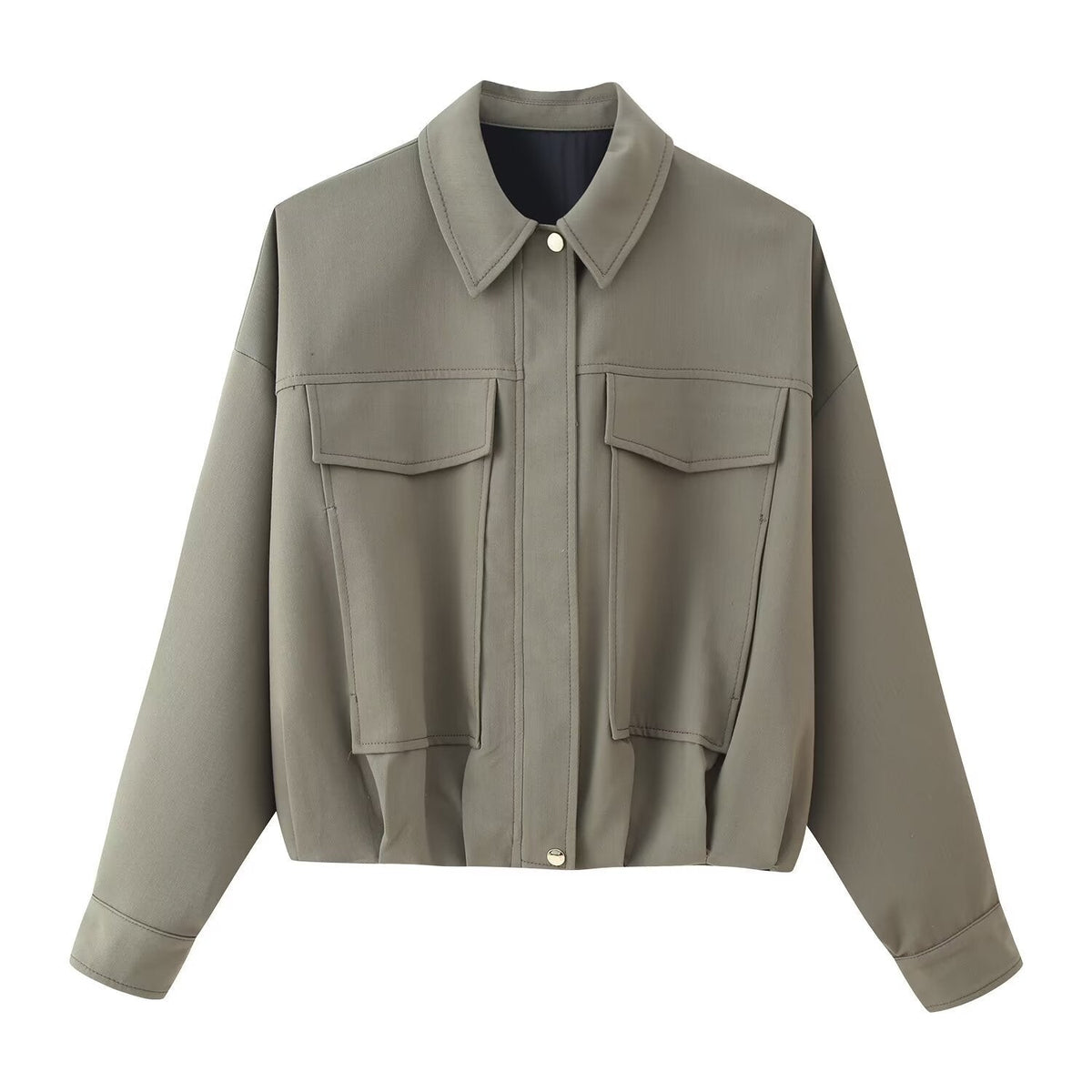 Women's Jacket Sage Green Utility BYMANYC ® New York SOHO OVERSIZED WORKWEAR BOMBER - New Collection