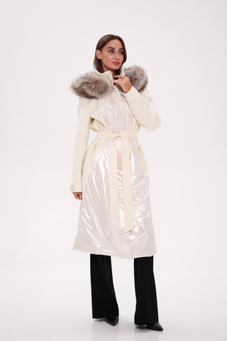 Saga® Furs Silver Fox Wool Alpaca Freudenberg Comfortemp® Coat