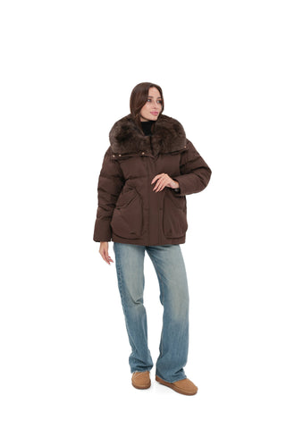 Michelle Genuine Fur Trim Down Parka