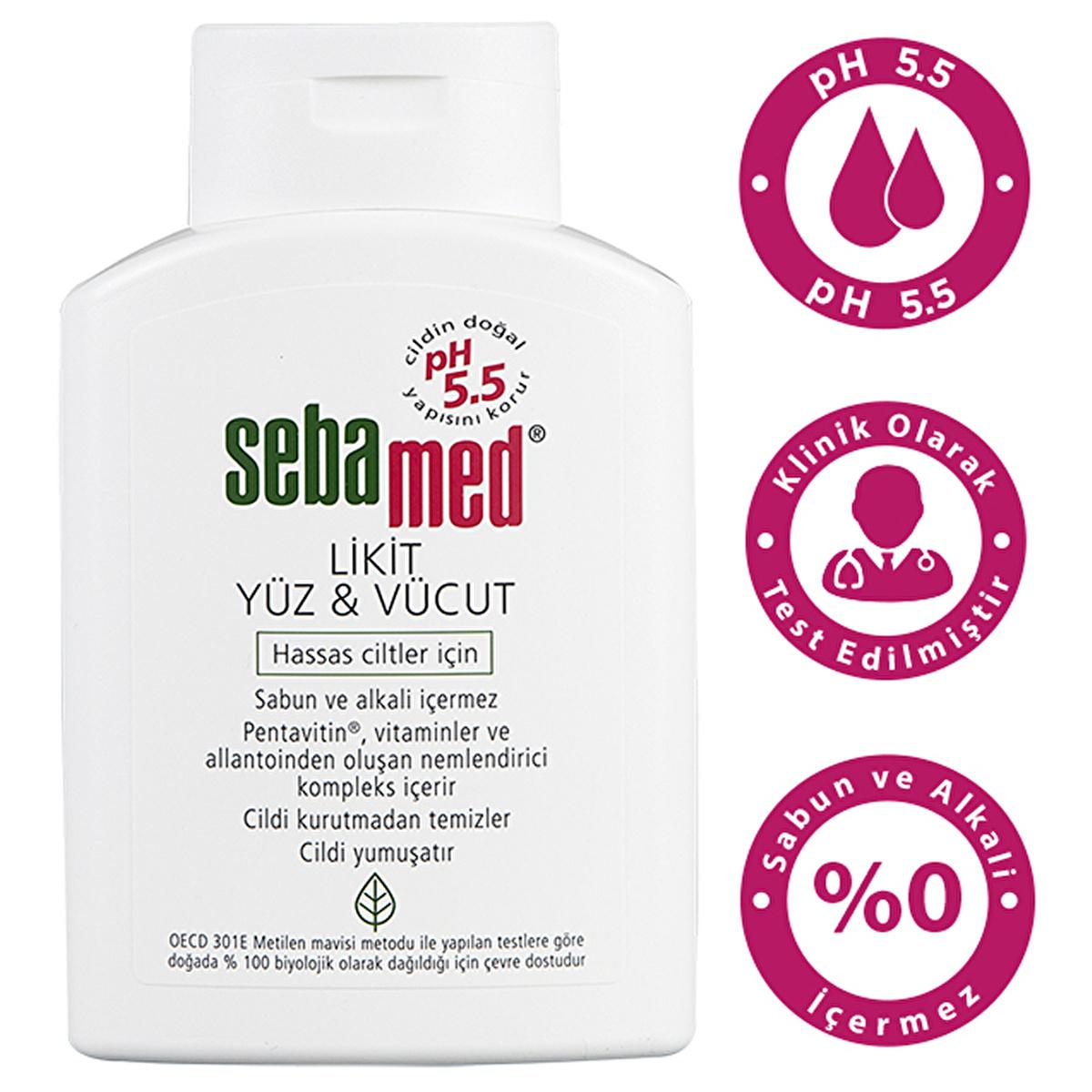 Sebamed Liquid Face and Body Cleanser - Gentle pH 5.5 Skincare for Sensitive Skin, Moisturizing & Vitamin-Enriched - Glamourous Grace