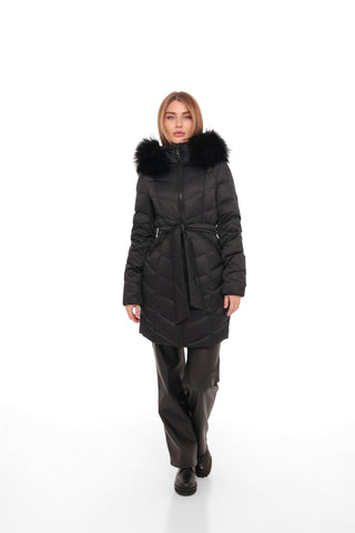 Genuine Fur Trim Down Coat
