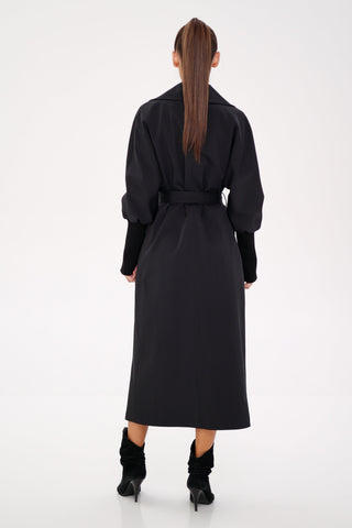 Miru Trench Coat in Black