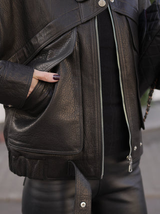Alain Jumbo Genuine Leather Jacket