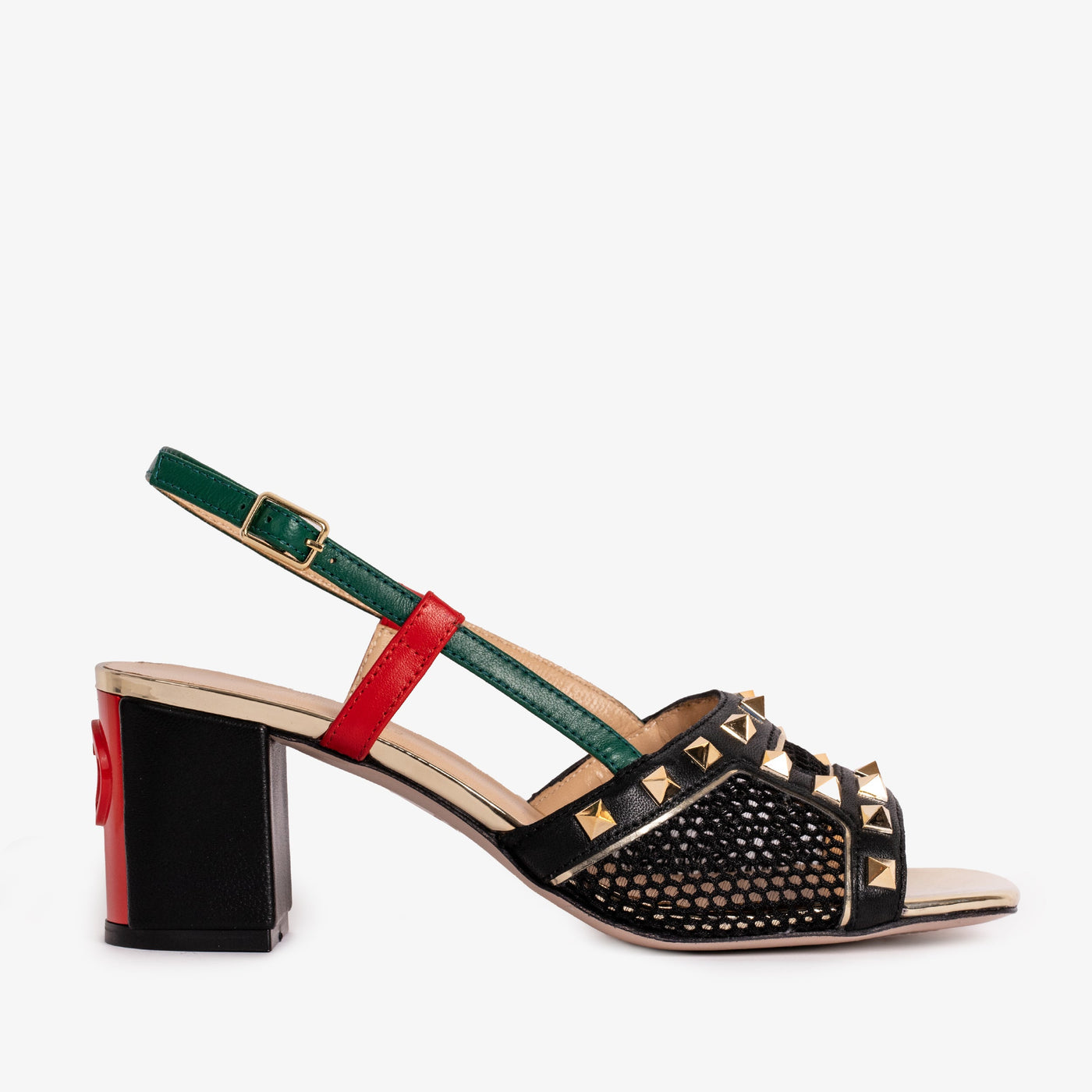 The Linea Black Leather Women Slingback Sandal - Glamourous Grace