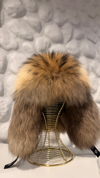 Genuine Raccoon Leather Hat Unisex