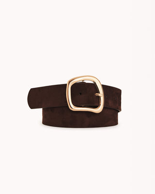 Carter Belt Dark Cacao Suede