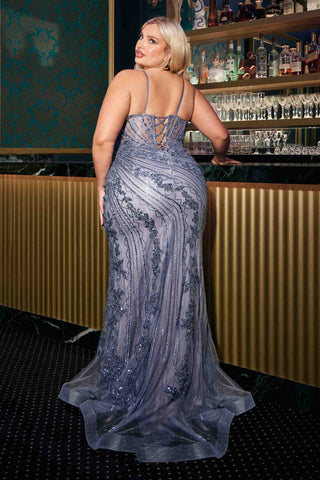 Ladivine CC0389C Dress Lace Embellished Fitted Gown