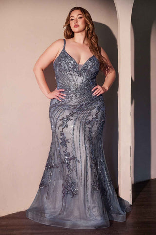 Ladivine CC0389C Dress Lace Embellished Fitted Gown