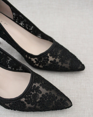 Lace Evening Pump