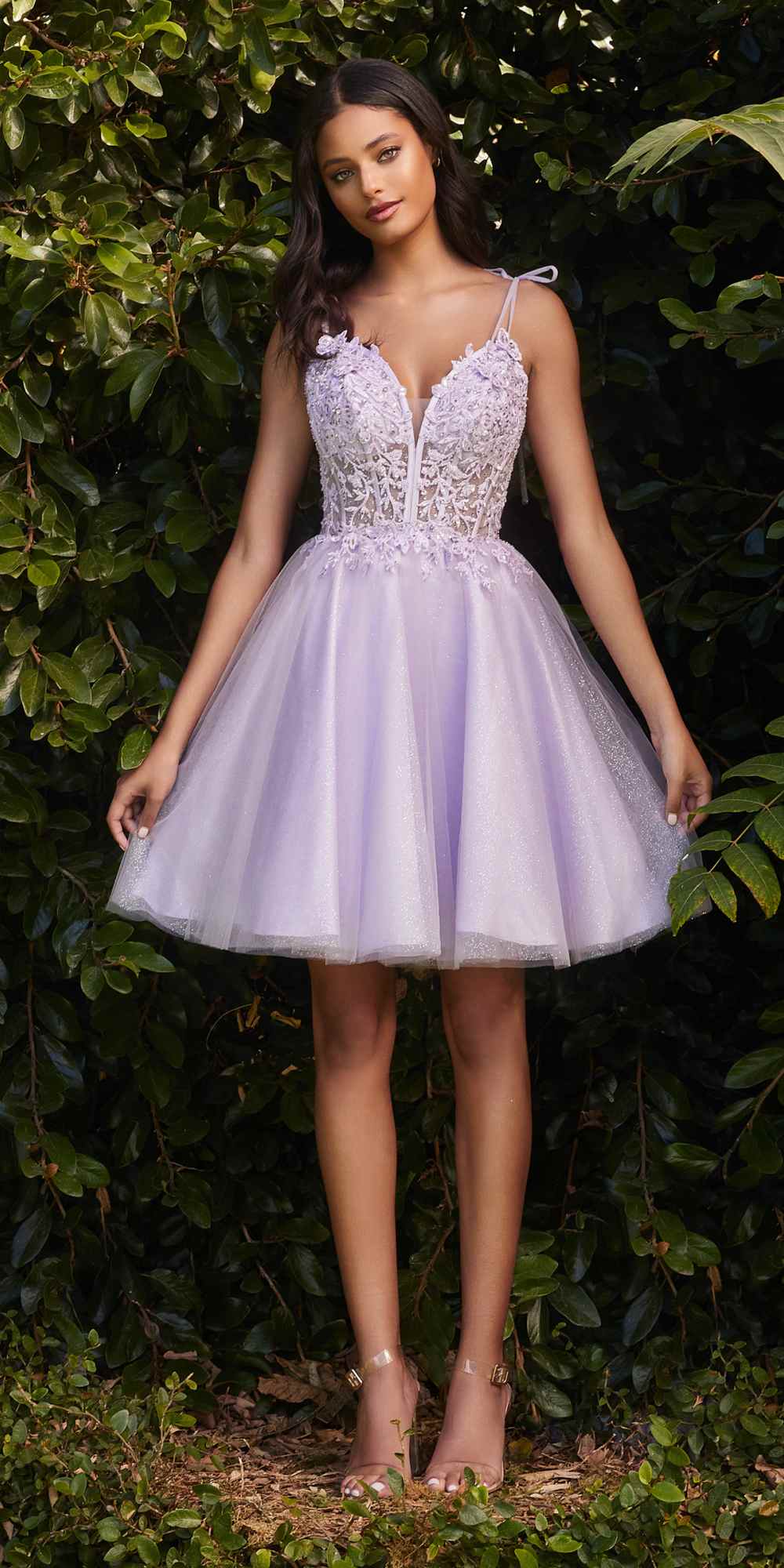 Cinderella Divine CD0188 Short A-Line Tulle and Lace Dress - Glamourous Grace