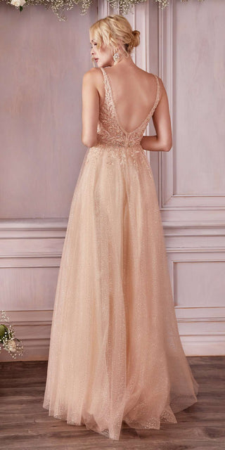 Cinderella Divine CD0196 Layered Tulle A-Line Gown
