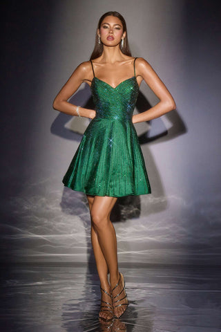 Ladivine CD2422 Fit and Flare Short Homecoming A-Line Dress