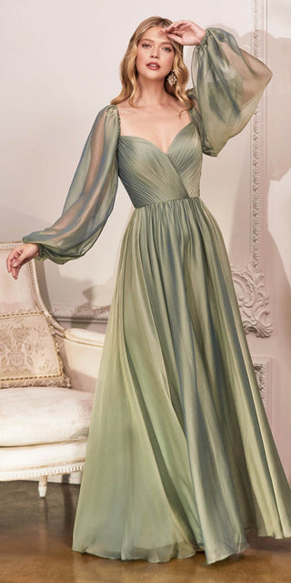 Cinderella Divine CD243 Long Sleeve A-Line Dress