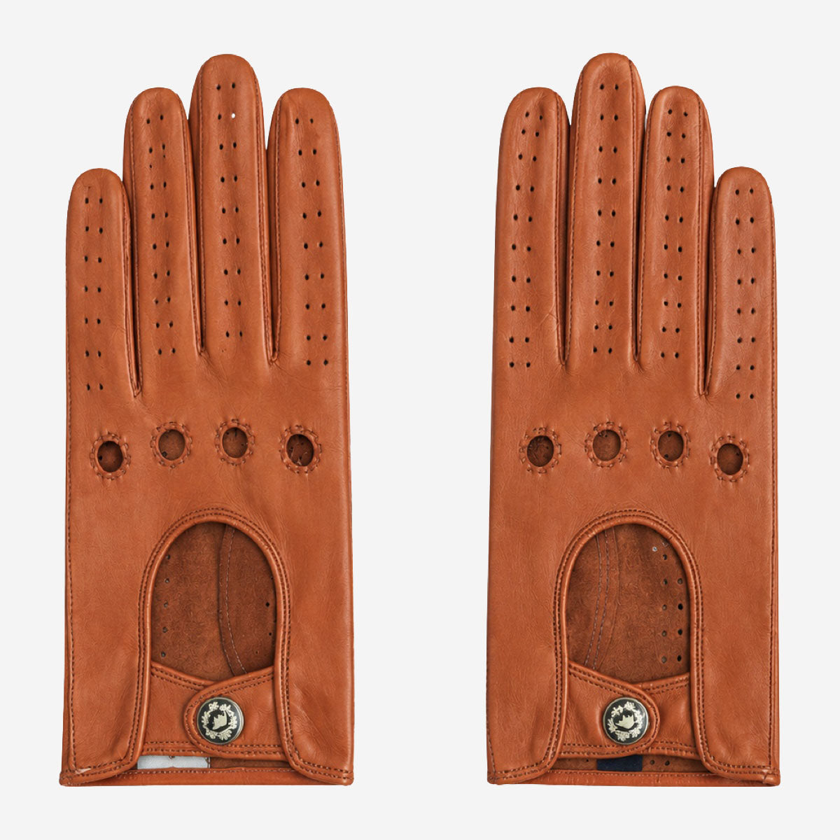 CD4010 (cognac) - Women's Italian Leather Driving Gloves - Glamourous Grace