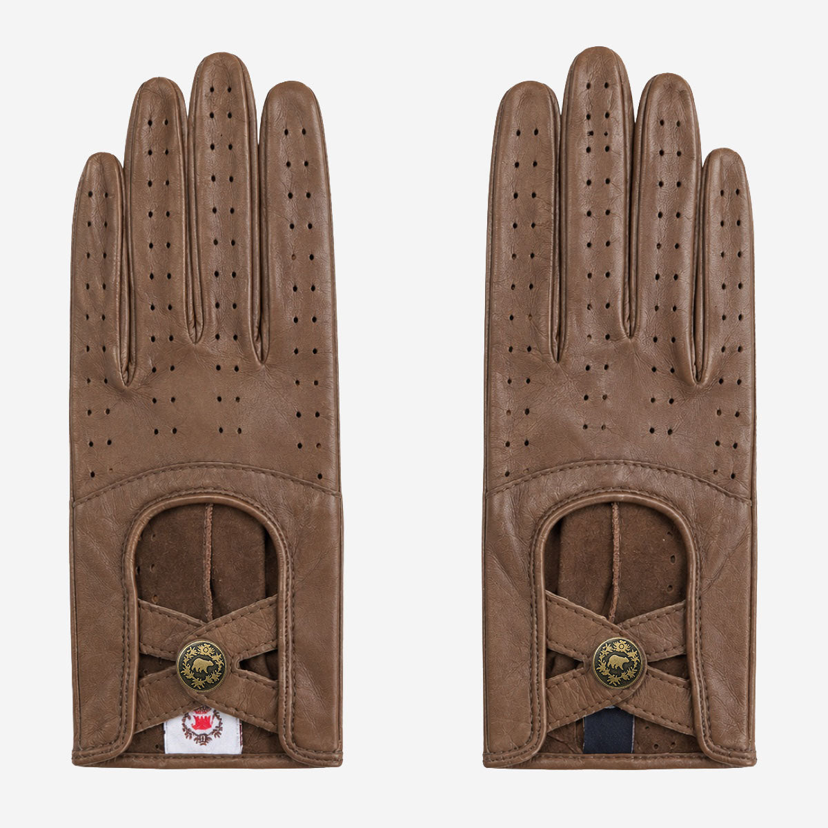 CD4378 (camel) - Women's sporty Italian leather driving gloves - Glamourous Grace