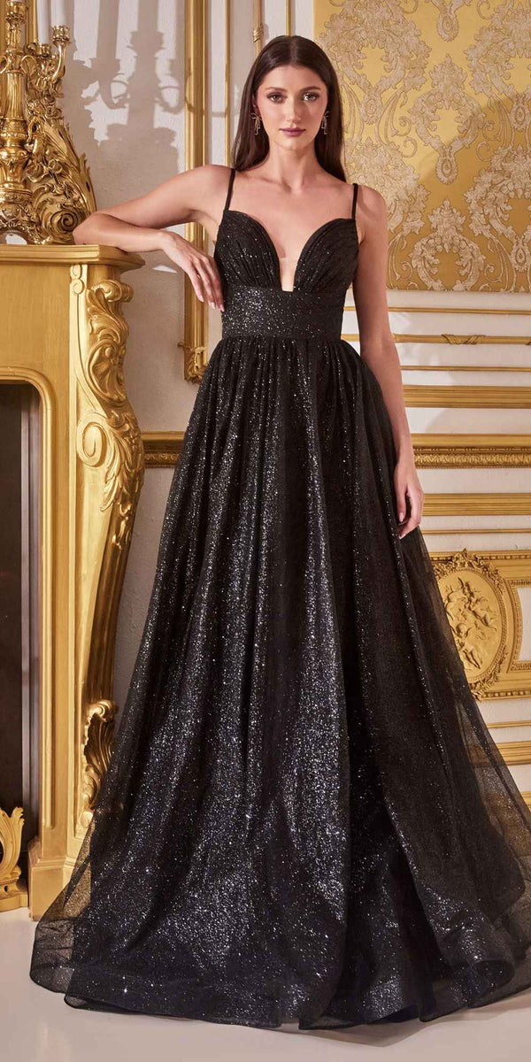Cinderella Divine CD996 Floor Length A-line Glitter Ball Gown - Glamourous Grace