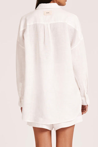 Lounge Heritage Linen Shirt | White - Glamourous Grace