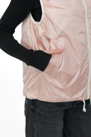 Reversible Light Insulated Vest Powder | Ivory