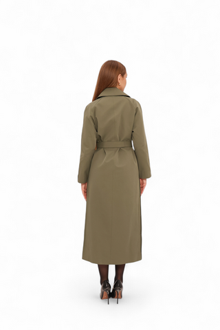 Jackie Trench Coat in Olive