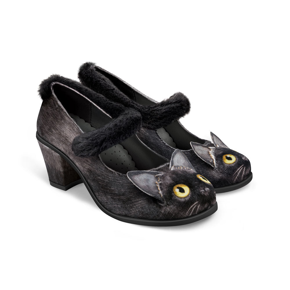 Chat Noir Women's Mary Jane Mid Heels - Glamourous Grace
