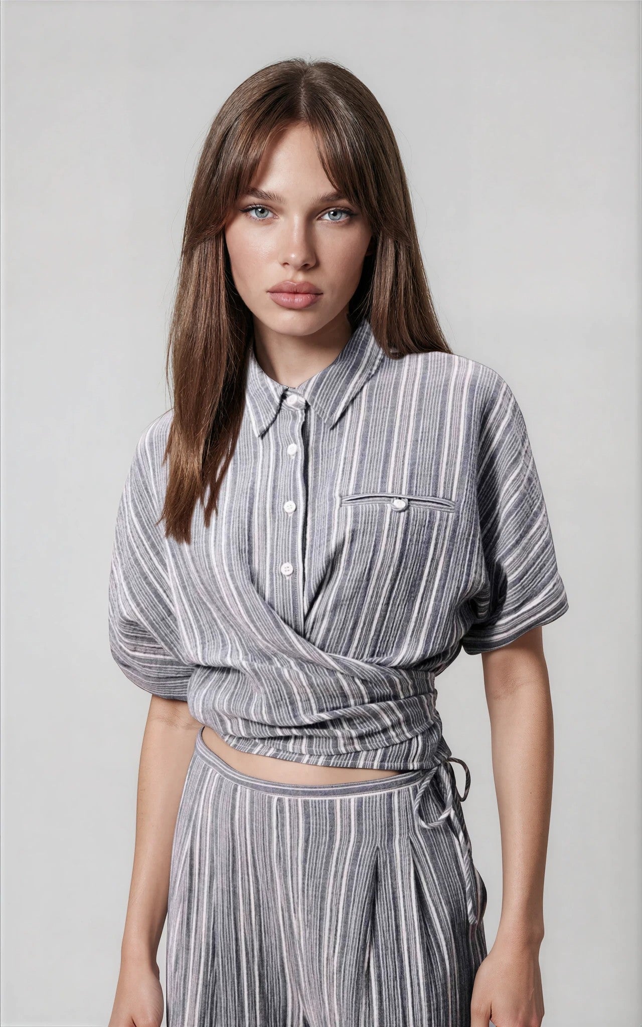 SINEA Denim Blue Shirt - Glamourous Grace