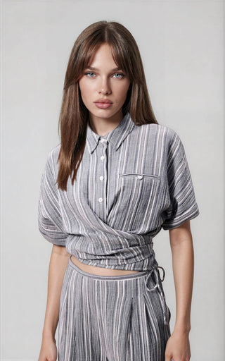 SINEA Denim Blue Shirt - Glamourous Grace