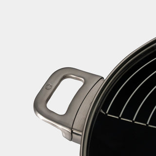CHD Dual Ceramic Layer, Diamond Reinforced Nonstick 12.5" Wok with Glass Lid | Made in Switzerland