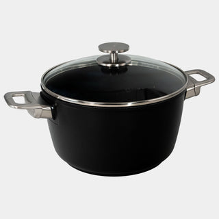 CHD Dual Ceramic Layer, Diamond Reinforced Nonstick Stock Pot with Glass Lid | Made in Switzerland