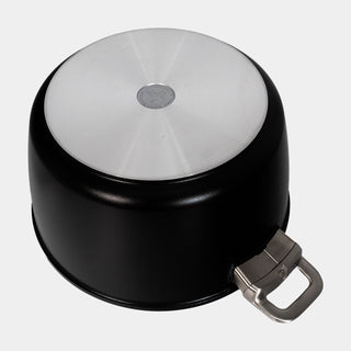 CXD Dual Ceramic Layer, Diamond Reinforced Nonstick Stock Pot with Glass Lid | Made in Switzerland