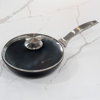 CHD Dual Ceramic Layer, Diamond Reinforced Nonstick Fry Pan with Glass Lid | Made in Switzerland