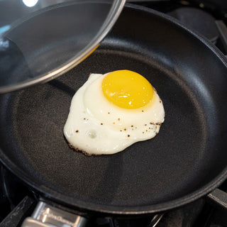CHD Dual Ceramic Layer, Diamond Reinforced Nonstick Fry Pan with Glass Lid | Made in Switzerland