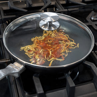 CHD Dual Ceramic Layer, Diamond Reinforced Nonstick Fry Pan with Glass Lid | Made in Switzerland