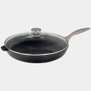 CHD Dual Ceramic Layer, Diamond Reinforced Nonstick Fry Pan with Glass Lid | Made in Switzerland