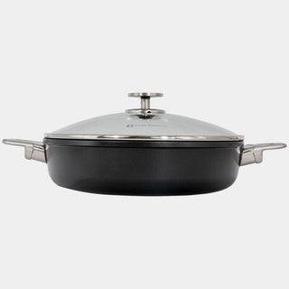 CHD Dual Ceramic Layer, Diamond Reinforced Nonstick Sauteuse with Glass Lid | Made in Switzerland
