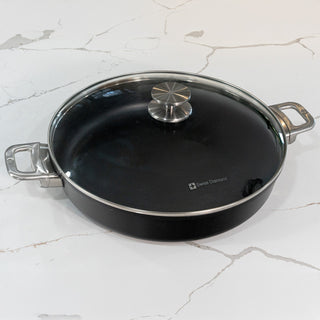 CHD Dual Ceramic Layer, Diamond Reinforced Nonstick Sauteuse with Glass Lid | Made in Switzerland