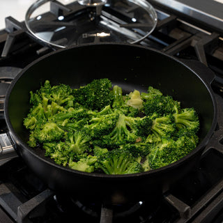 CHD Dual Ceramic Layer, Diamond Reinforced Nonstick Saute Pan with Glass Lid | Made in Switzerland