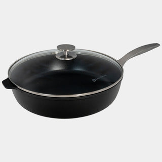 CHD Dual Ceramic Layer, Diamond Reinforced Nonstick Saute Pan with Glass Lid | Made in Switzerland