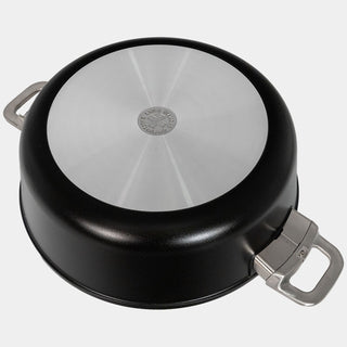CHD Dual Ceramic Layer, Diamond Reinforced Nonstick Braiser with Glass Lid | Made in Switzerland