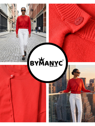 CHELSEA Women's Asymmetric Button Sweater Prêt-à-Porter BYMANYC ® New York