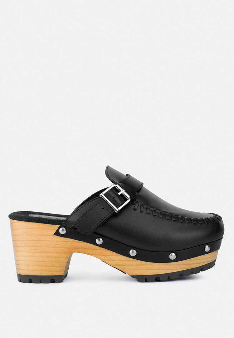 Choctav Handcrafted Leather Clogs - Glamourous Grace