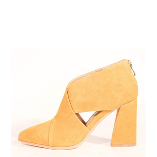 Christina Crossover Suede Booties - Glamourous Grace