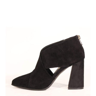 Christina Crossover Suede Booties - Glamourous Grace