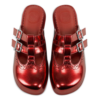 Chrome Crush Crimson Women's Mary Jane Clogs