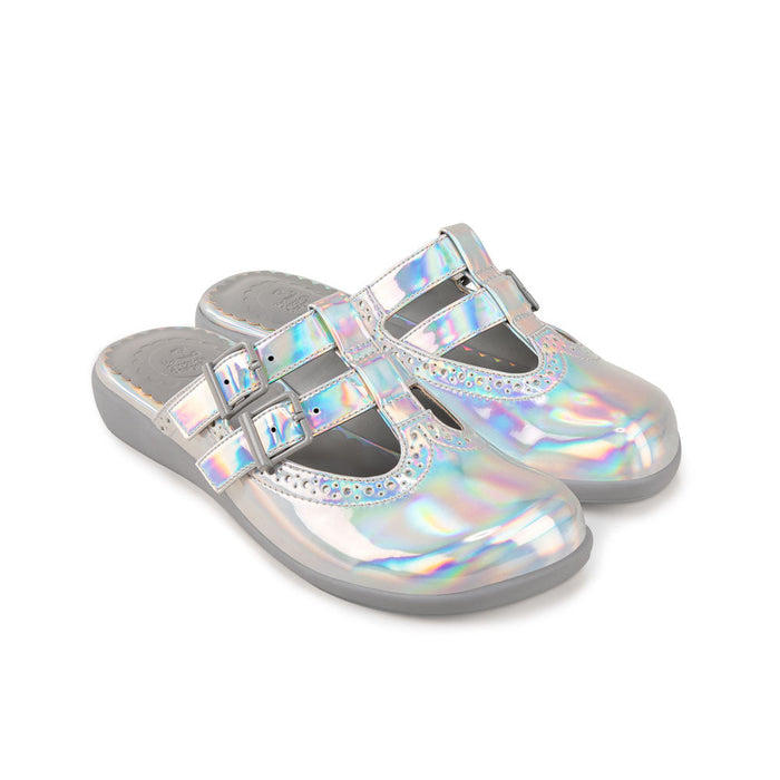 Chrome Crush Women's Mary Jane Clogs - Glamourous Grace
