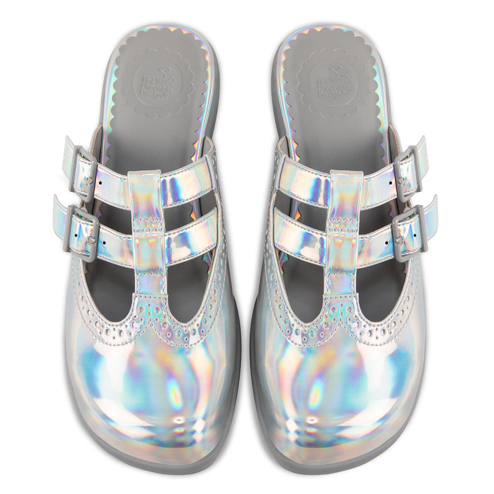 Chrome Crush Women's Mary Jane Clogs - Glamourous Grace