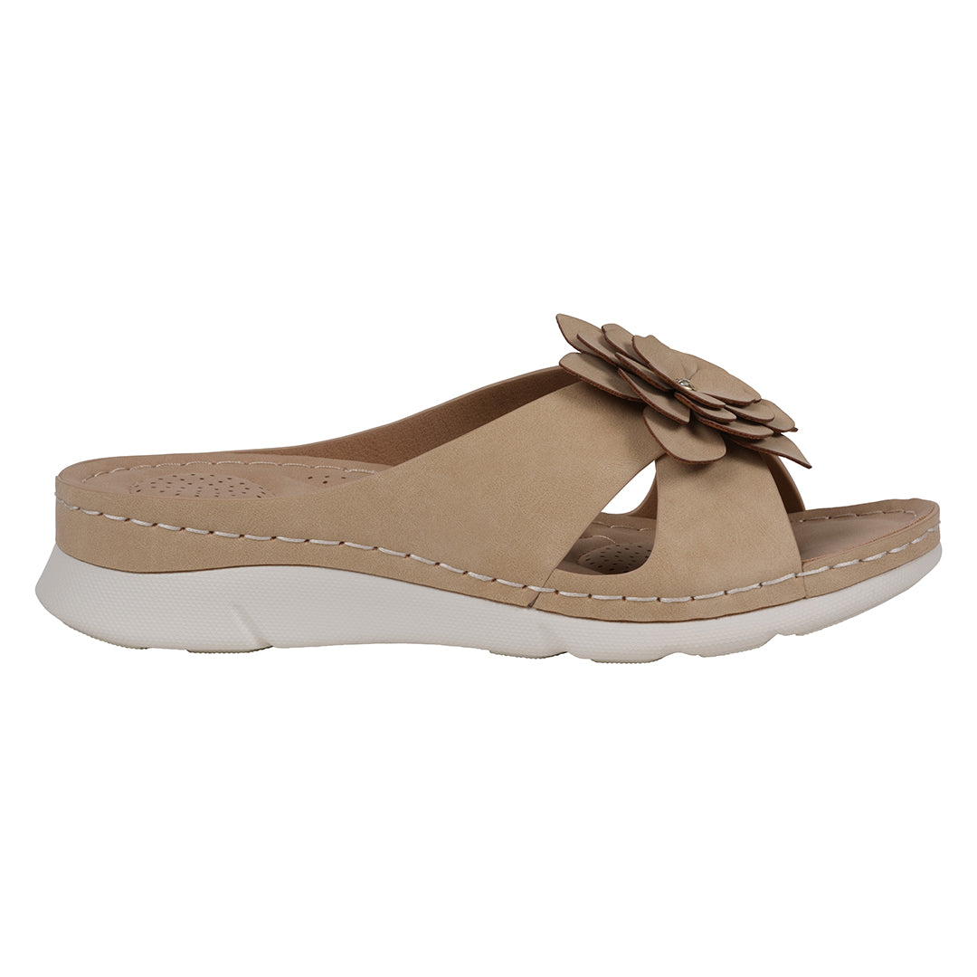 Women's Claire Tan Cushioned Footbed Sandals - Glamourous Grace