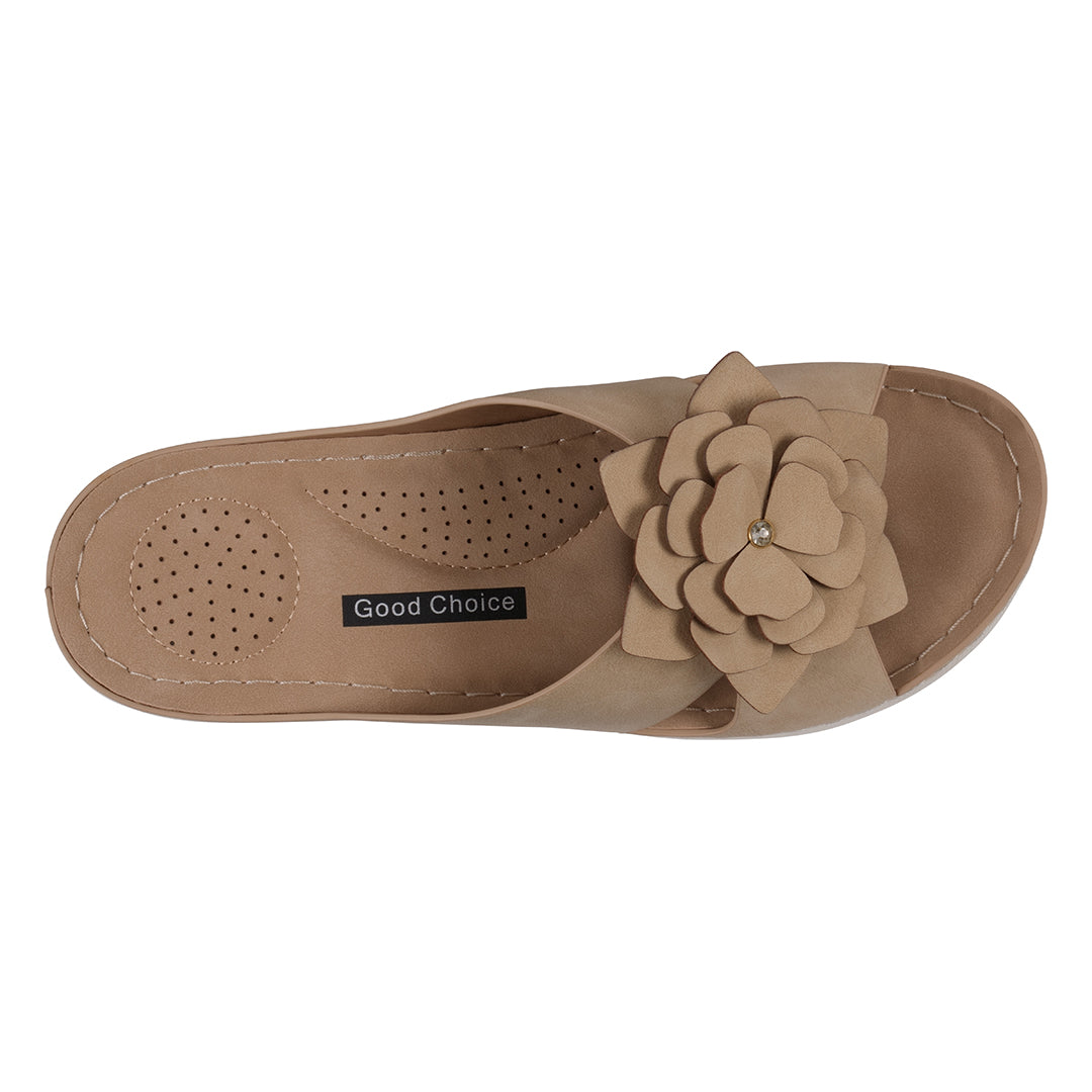 Women's Claire Tan Cushioned Footbed Sandals - Glamourous Grace
