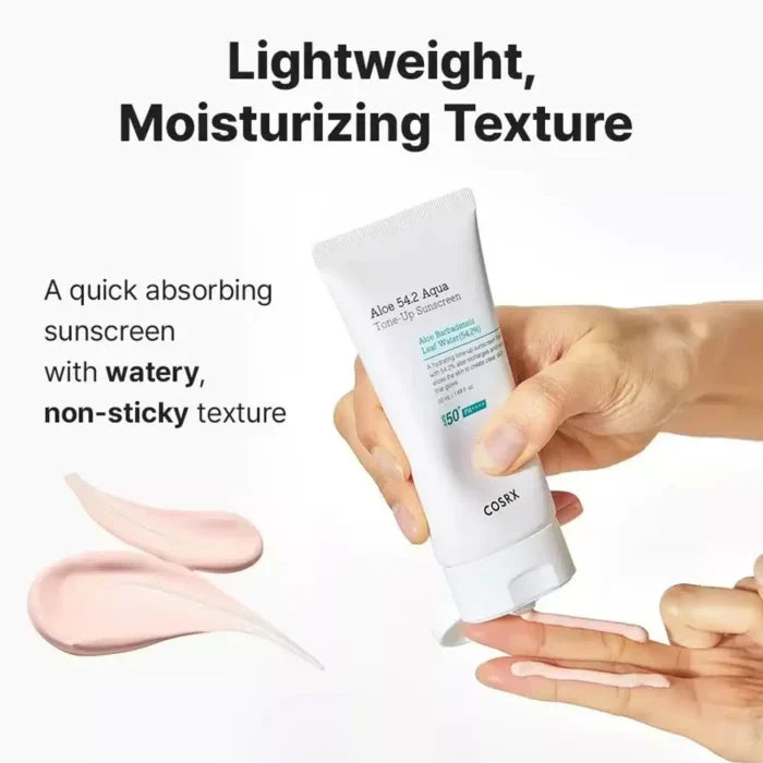 Cosrx Aloe 54.2 Aqua Tone-Up Sunscreen SPF50+ PA++++ - Glamourous Grace